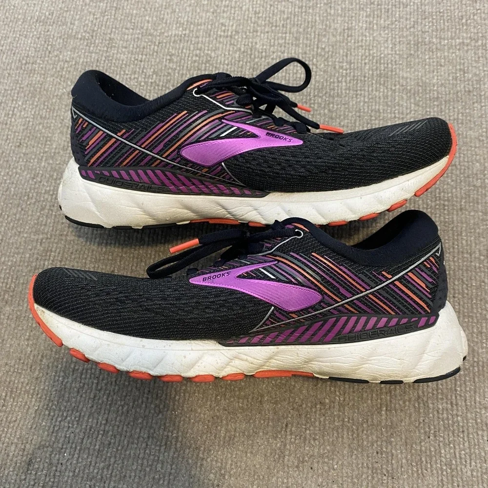 Brooks Adrenaline GTS 19 Shoes Womens Size 9 Black Mesh Cushioned‎ 1202841B080